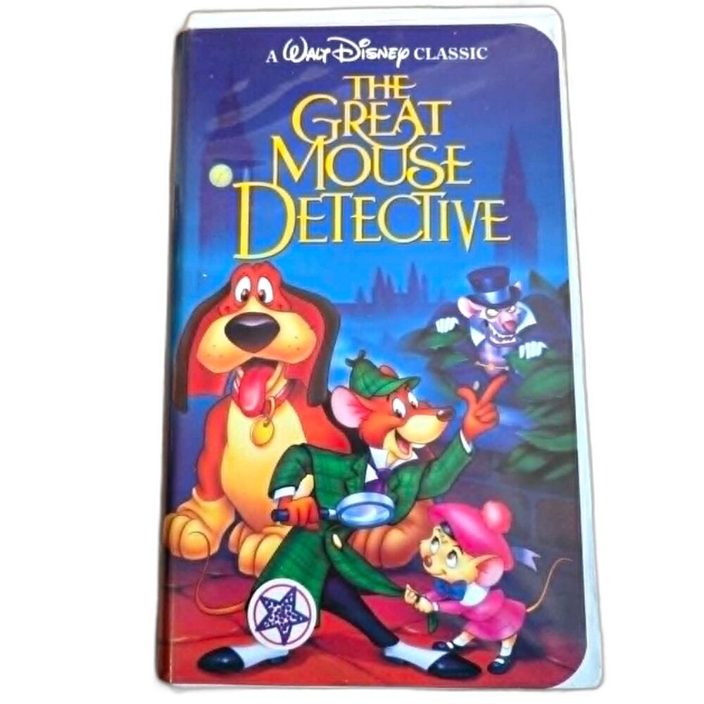 The Great Mouse Detective 1986 VHS Disney Animated Mystery Classic